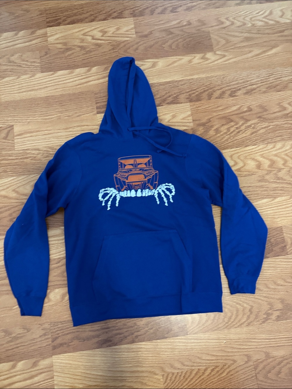 Blue Graphic Pullover Hoodie - Jeep!